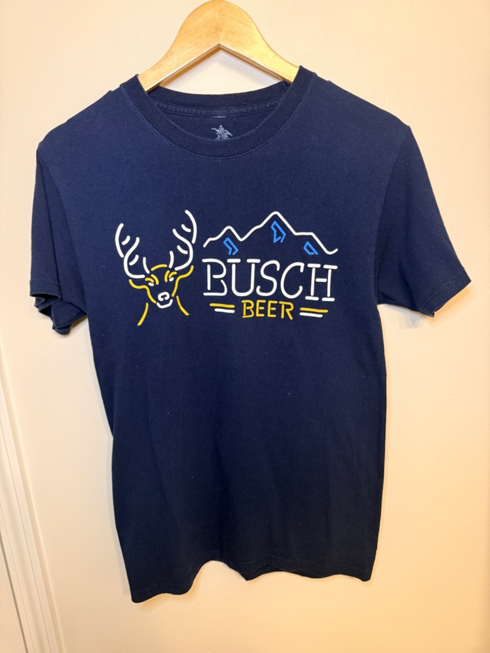 Busch Beer Navy Blue Short Sleeve Graphic Tee